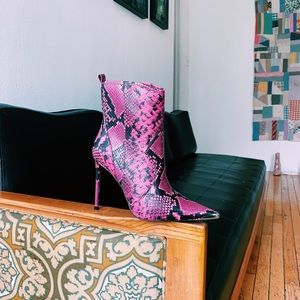 Pink Snake Boots